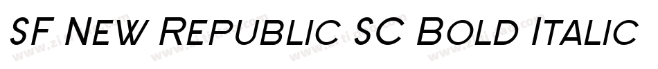 SF New Republic SC Bold Italic字体转换